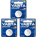 VARTA Batterien Knopfzelle CR2477, 1 Stück, Lithium Coin, 3V,...