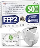 ADESTE – 50x FFP2 NR D Maske, Hygienische 5-lagige Staubschutzmaske,...