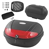Top Case Motorrad Touring Top Box Koffer mit Rückenlehne Scooter Quad 48...