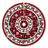 Weihnachtsbaum Decke Rock,122 cm Gestrickter Weihnachtsbaumdecke...