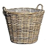 colourliving Weidekorb mit Henkel Pflanzkorb Weide groß Henkelkorb Weide...