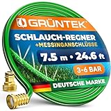 GRÜNTEK Schlauch-Regner, Sprühschlauch, Rasensprenger Gartenschlauch 7,5...