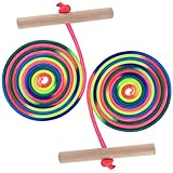 2 Stück Schlittenleine mit Holzgriff, Schlitten Seil Zugseil 150 cm...