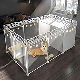 ELUKHT Katzengehege Katzenkäfige Innen, Hunde-Laufstall, DIY Katzengehege...