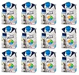 EDEKA Katzenmilch 12er Pack Premium Milch für Katzen laktosefrei,...