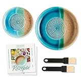 evergrate Geniales Duo: Tellerreibe + Dipschale Motiv Ocean mit 2...