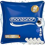 MONZANA® 4X Poolkissen Winter XL Chlorbeständig Seil PVC Verstärktes...