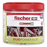 fischer DuoPower 6 x 30, handliche Runddose mit 200 Universaldübeln,...