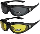 X-CRUZE 2er Pack Choppers 911 Sonnenbrillen Motorradbrille Sportbrille...