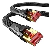 SNOWKIDS Cat 8 LAN kabel 3m, 40Gbps LAN Kabel Hochgeschwindigkeits 2000MHz...