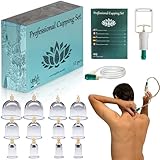 Uplife Schröpfgläser mit Vakuumpumpe - Schröpfset mit 12 Gläsern für...