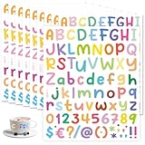 10 Blätter Bunte Buchstaben Sticker,Selbstklebende Buchstaben Zahlen...