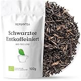 Bio Schwarzer Tee Entkoffeiniert 100g (50 Tassen) | Koffeinfreier Schwarzer...