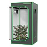 VivoVerdant Grow Zelt 120x60x180cm, Indoor Grow Tent Reflektierende Mylar...