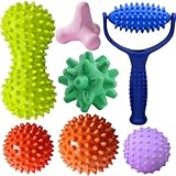 Massageball Set, igelball igelbälle, Erdnuss-Igelball, 4 Eck-Faszienball,...