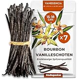 7 Stück Vanilleschoten XL 15-18cm | Bourbon Vanille Schoten aus Madagaskar...