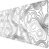 Gaming Mauspad XXL - 1200 x 600 mm - Konturkarte - Großes Mousepad mit...