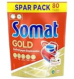 Somat Gold Spülmaschinen Tabs, 80 Tabs, Geschirrspül Tabs mit Extra-Kraft...