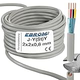 EBROM Fernmeldeleitung Telefonkabel Datenübertragung J-Y(St) Y 2x2x0,8 mm...