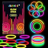 JIJI&CUI Super Bright 40 Knicklichter Set, Neon Leuchtstäbe Party Pack,...