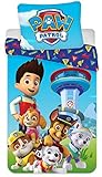 Paw Patrol Kinderbettwäsche-Set, 100% Polyester, 135x200 cm...