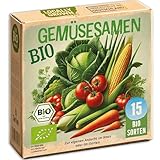 Gemüse Samen Set - 15 Sorten BIO Samen - Gemüsesamen - Saatgut Gemüse -...