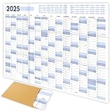 XXL Wandkalender 2025 groß (90x60cm) - Jahresplaner 2025 quer als Kalender...