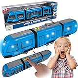 Maplay Straßenbahn Spielzeug mit Friktionsmotorantrieb Licht&Ton...