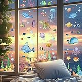 Hianjoo Fensterbilder Selbstklebend Sommer Deko, Fenster Aufkleber...