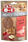 8in1 Meaty Treats, gefriergetrocknete Hunde Leckerlis mit Ente & Apfel,...