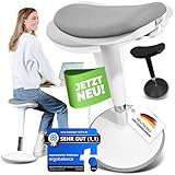 ergobalance Sitzhocker mit Innovativer Sitzfläche | Ergonomischer Hocker...