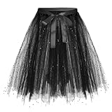 Mesh Damen Damen Tüll-Tutu-Rock, 3-lagig, für Party, Tanz, Laufen,...