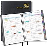 ANYUKE Terminplaner 2024 A5, Kalender Buchkalender, Soft Cover...