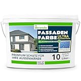 derendo Silikonharz Fassadenfarbe ULTRA Wetterschutz Altweiss 10 l aussen...