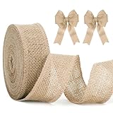 jijAcraft Juteband 4cm Breit, 10M Burlap Vintage Geschenkband, Sackleinen...