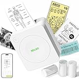 Nelko Mini Drucker PM230 Aufkleber Drucker Fotodrucker mit 3 Rollen...