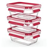 EMSA Clip & Close Glas Frischhaltedose, rechteckig, 0,45 L, 100 Prozent...