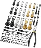 Reißverschluss Reparatur Set, Reisverschlussreparaturset Zipper (99 PCS)...