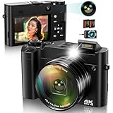 Digitalkamera-4K Autofocus Fotoapparat Digitalkamera mit Selfie 64MP 16X...