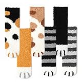 6 Paare Flauschige Katzensocken, Dicke Wintersocken Haussocken, Warme...
