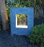 Gartenbrunnen mit LED Beleuchtung 65x53 cm Zimmerbrunnen Brunnen Steinoptik...