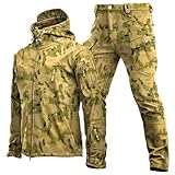 WENNEWU Taktische Jacke Und Hose FüR Herren wasserdichte Tarnuniform Armee...