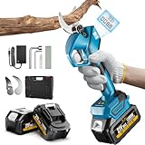 Professionelle Akku Astschere, 35MM Gartenschere mit 2 Akku 4.0Ah, 1000W...
