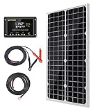 TP-solar 30W 12V Monokristallines Solarmodul Solarpanel Solarzelle Kit mit...