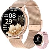 SLOKSFil Smartwatch Damen mit Telefonfunktion, 1.39' Smart Watch Rund mit...