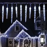 SALCAR LED Eiszapfen Lichterkette, 40 Weihnachtsbeleuchtung 10m (5m...