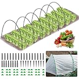 MQJIAZHI 30 PCS (6 Set) Folientunnel für Hochbeet, Abnehmbar Hochbeet...