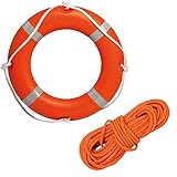 Schwimmring-Set, zugelassen, mit 30 m orangefarbenem Seil von 8 mm, für...