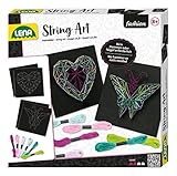 Lena 42650 String Art Kinder Bastelset Schmetterling & Herz - Für Kinder...