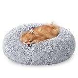 Feandrea Hundebett flauschig, Katzenbett, Donut Kissen, waschbar,...